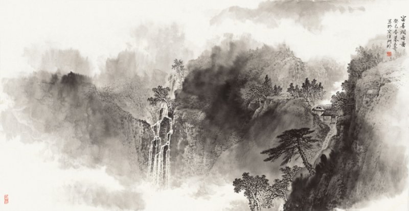 佘玉奇山水畫作品欣賞