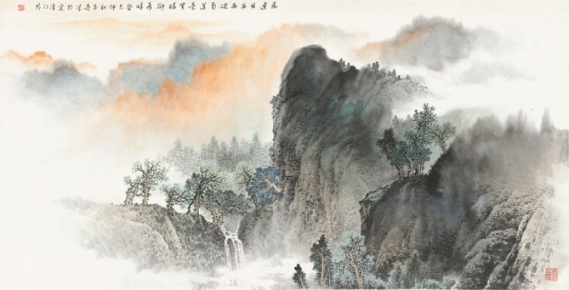 佘玉奇山水畫作品欣賞