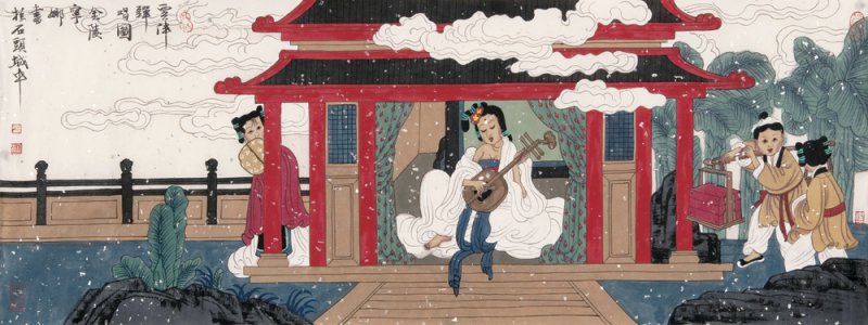 胡寧娜國畫人物作品賞析