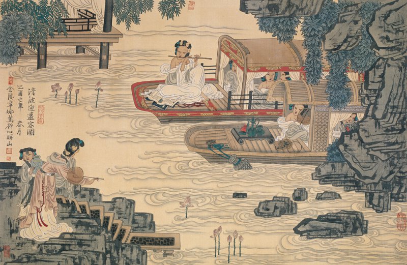 胡寧娜國畫人物作品賞析
