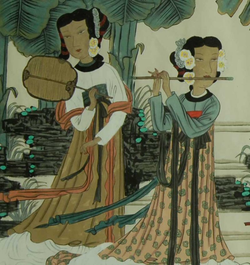胡寧娜國畫人物作品賞析