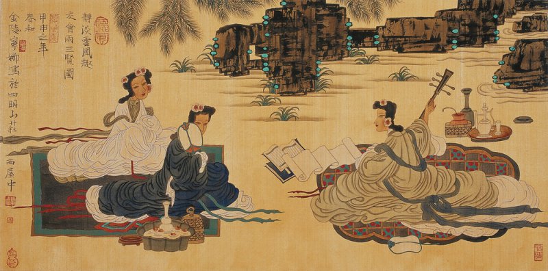 胡寧娜國畫人物作品賞析