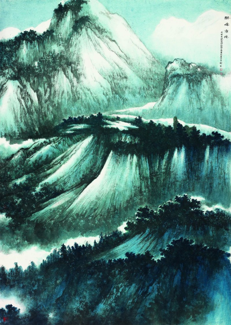 群峰雪境210cm×148cm?2018年
