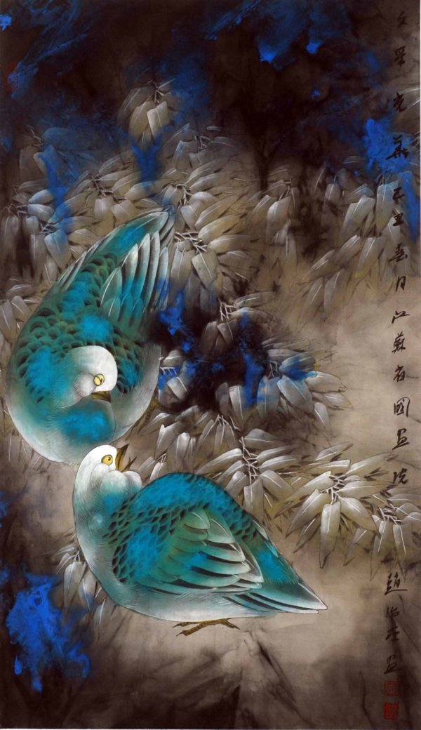 趙治平花鳥畫作品欣賞