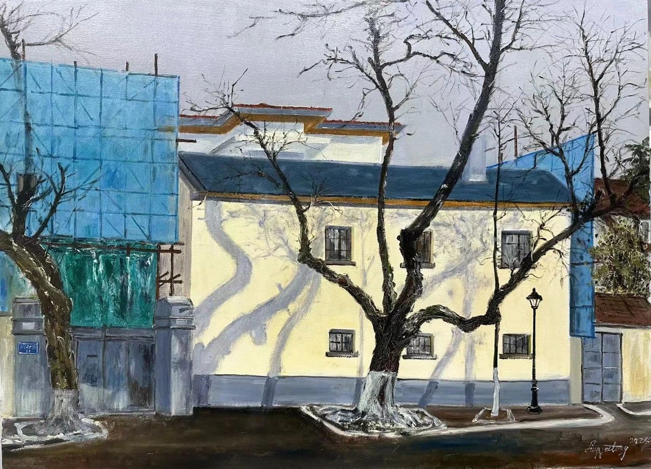 《頤和路街景》系列三 布面油彩 70cmX110cm 2024年