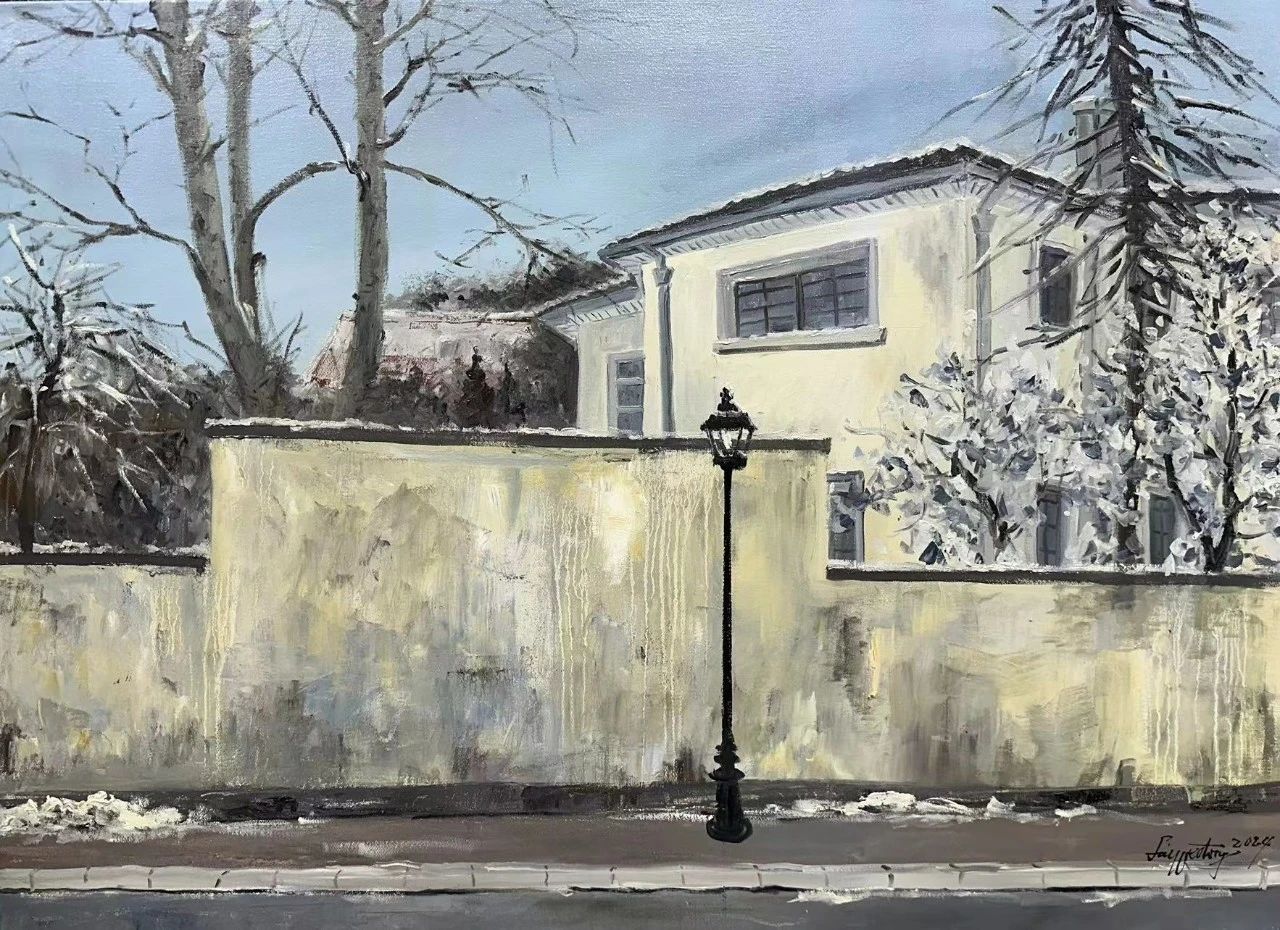 《頤和路街景》系列四 布面油彩 70cmX110cm 2024年
