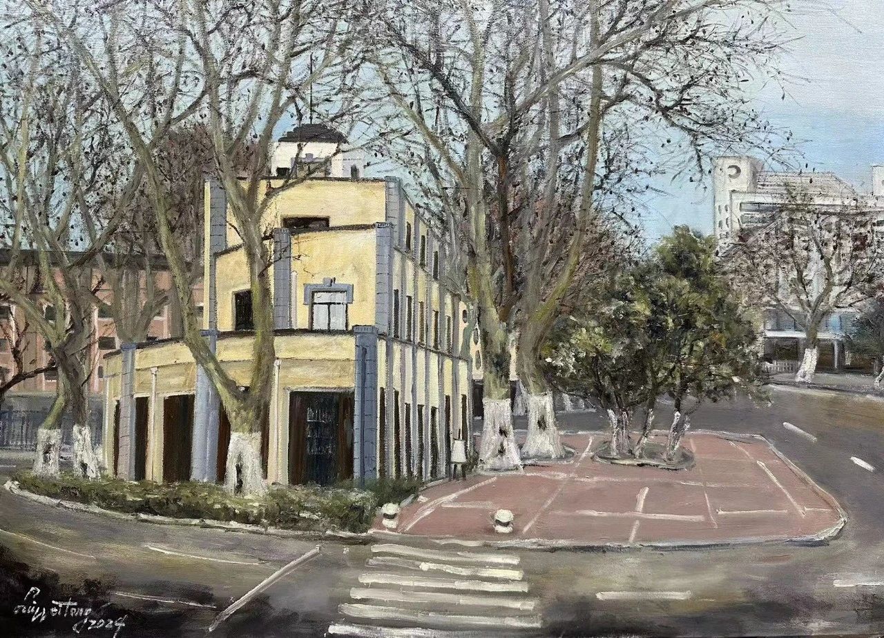《頤和路街景》系列六 布面油彩 70cmX110cm 2024年