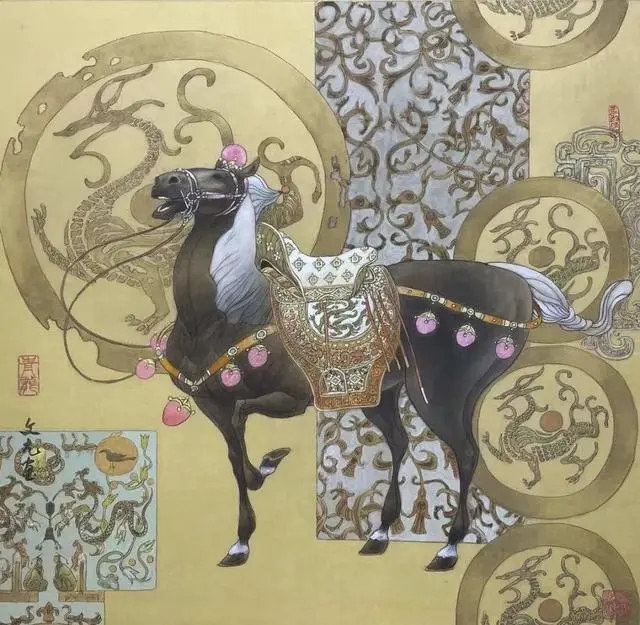 漢代四神(青龍) 74cmX74cm 2021年