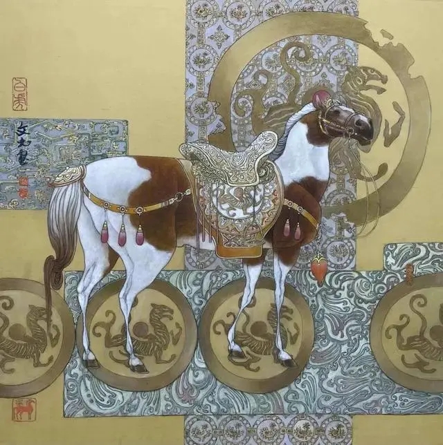 漢代四神(白虎) 74cmX74cmcm 2021年