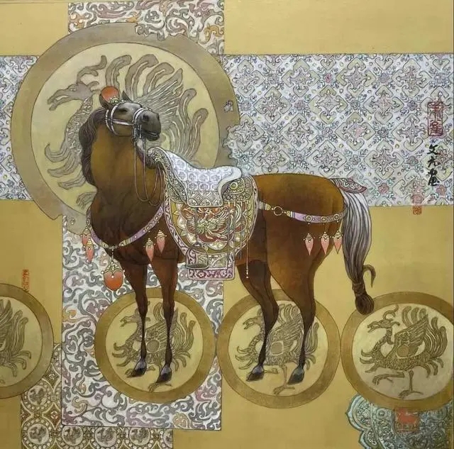 漢代四神(朱雀) 74cmX74cm 2021年