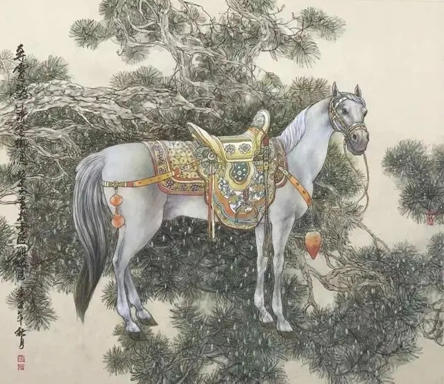 清宮御馬(奔雷驄) 89cm×89cm 2021年 width=