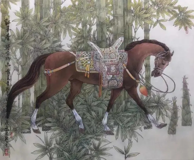清宮御馬(紅玉座) 89cm×89cm 2021年 width=