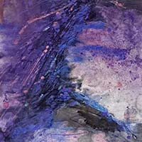 彩墨綜合材料《心靈境土．之七》66cmX46cm