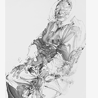 朱家角打盹兒的老太 196cm×98cm 2021年