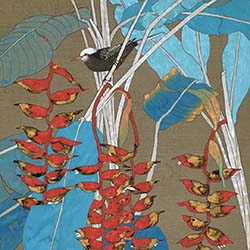 熱帶花卉重彩寫生系列——蝎尾蕉63x86cm2016