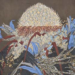 熱帶寫生系列——夜色下的蘇鐵62x88cm2019