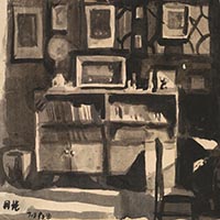 月光?楊明義?紙本水墨?37.5×30cm 1967年