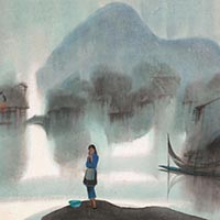江南晨霧?楊明義 紙本水墨57.5×58cm 1982年