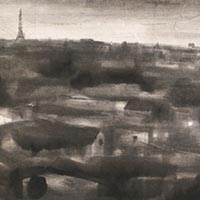 蘇州夜?楊明義 紙本水墨53.5×74.3cm 1998年