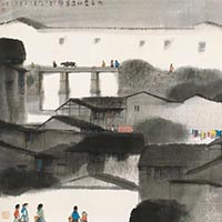 江南處處是家鄉?楊明義 紙本水墨45.5×90cm 2009年