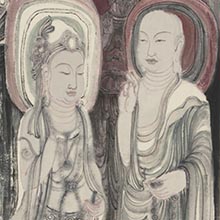 黃澤寺寫生║33cm×66cm║宣紙卡片║2018年