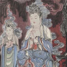 大足毗盧洞寫生║33cm×66cm║宣紙卡片║2018年