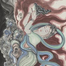 梵音2║33cm×66cm║宣紙卡片║2018年