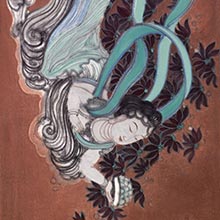 梵音3║33cm×66cm║宣紙卡片║2018年