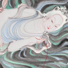拈花2║35cm×140cm║紙本設色║2016年