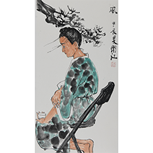 《風》 68X34cm, 2024