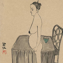 《大孕婦》 40x50cm 紙本水墨