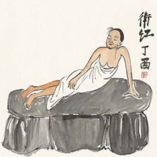 《歡欣》 34x34cm 紙本水墨