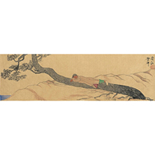 《瑜珈》77x24cm 紙本水墨