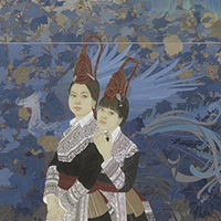 黃梅凡?/?遠山回響 /?180cm×180cm /?2022年
