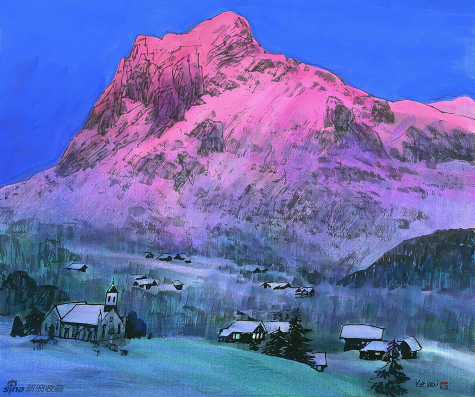 毛逸偉山水畫作品