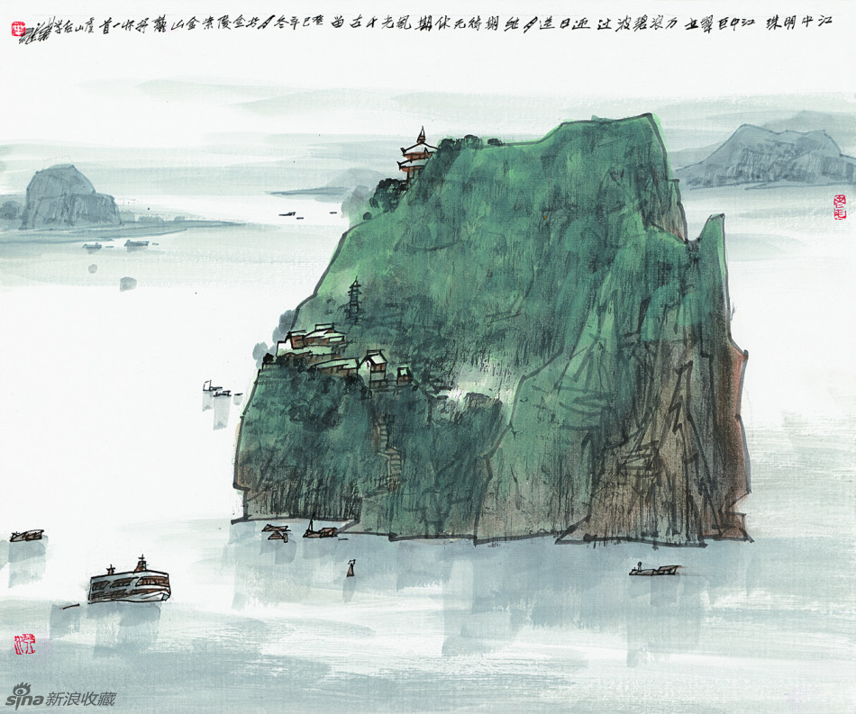 毛逸偉山水畫作品