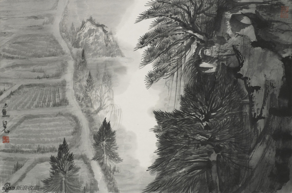 崔見山水畫作品